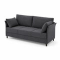 Sofa 3-osobowa z tkaniny ciemnoszarej