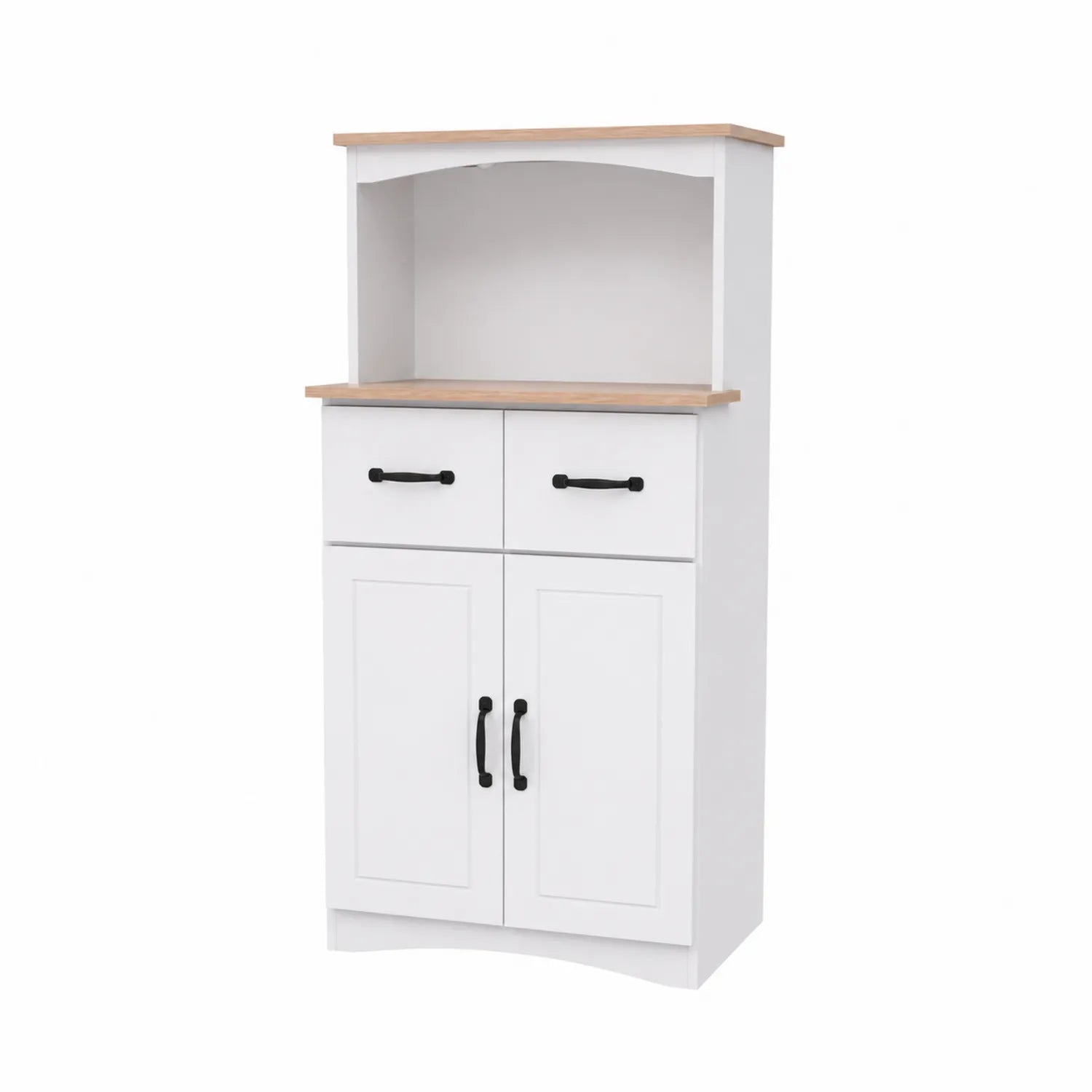 Kredens z MDF z szufladami i drzwiami 80x40x180 cm Biały