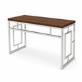 Biurko metalowe z blatem z orzecha 120x60x75 cm