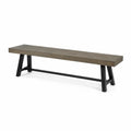 Ławka drewniana 200 cm z metalową ramą