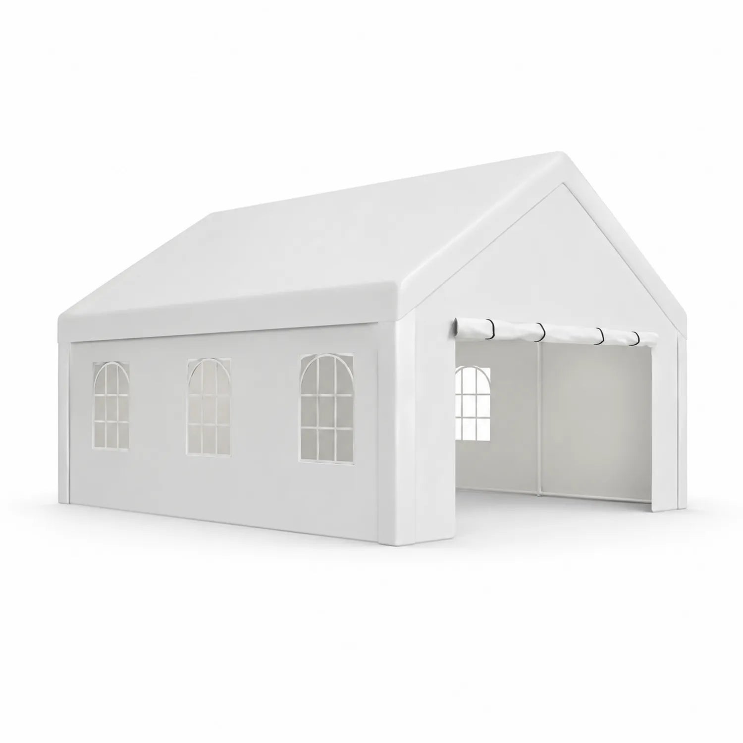 Biały namiot ogrodowy 6x3m z PVC i stalą