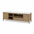 Szafka RTV drewniana z marmurem Carrara 180 cm